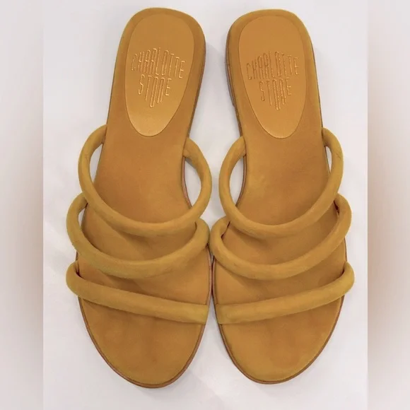 Charlotte Stone Mustard Yellow Sandals - Picture 4 of 14